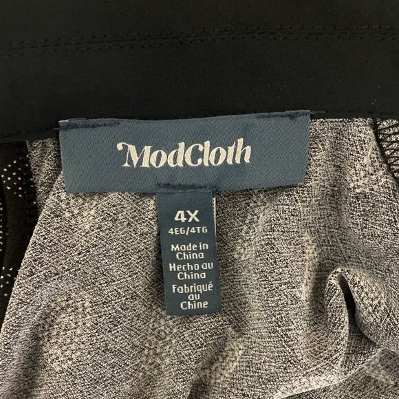 Modcloth Women's Dark Blue/ Black A-Line Casual Midi Dress Size 4X - Picture 5 of 9